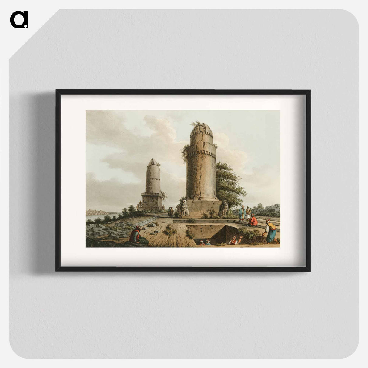 Monuments near Tortosa - View of the Ottoman Empire Poster.