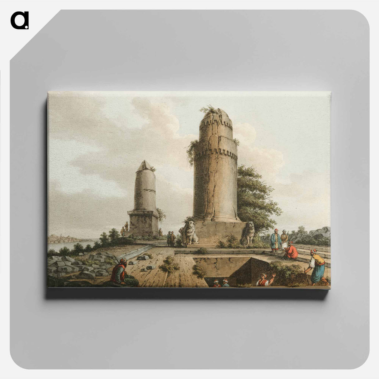 Monuments near Tortosa - View of the Ottoman Empire Canvas.