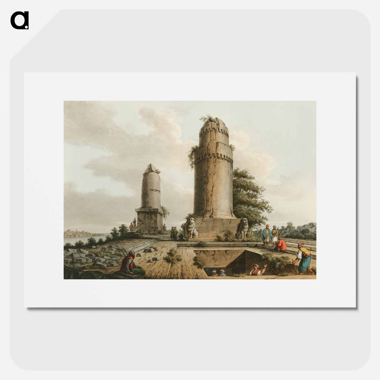 Monuments near Tortosa - View of the Ottoman Empire Poster.