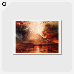 アートポストカード-Mount Vesuvius in Eruption - ウィリアム ターナー Postcard.