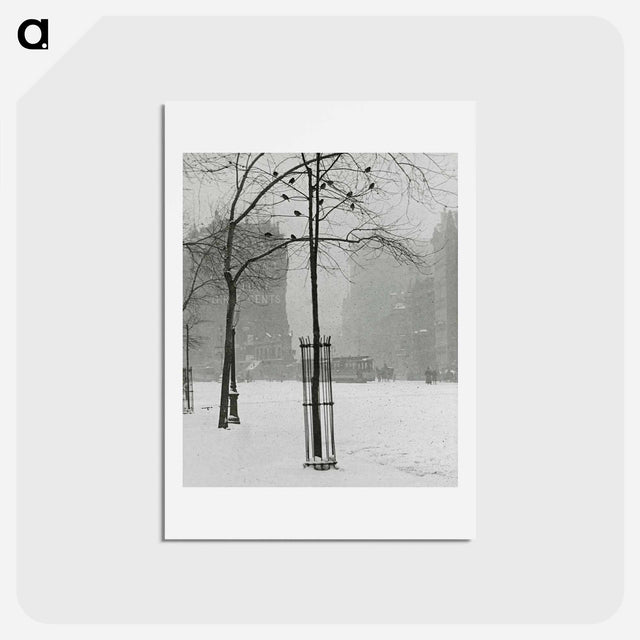 アートポストカード-Tree in Snow, New York City - アルフレッド スティーグリッツ Postcard.