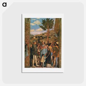 アートポストカード-Meeting of Duke Ludovico II Gonzaga with Cardinal Francesco Gonz (fragment) - アンドレア マンテーニャ Postcard.
