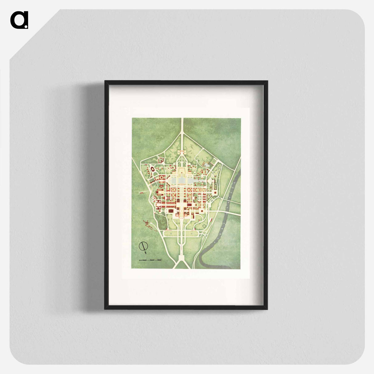 Color plan of the Rome World's Fair - アンティーク地図 Poster.