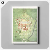 Color plan of the Rome World's Fair - アンティーク地図 Canvas.