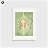 アートポストカード-Color plan of the Rome World's Fair - アンティーク地図 Postcard.