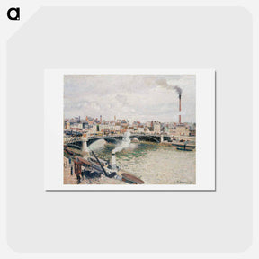 アートポストカード-Morning, An Overcast Day, Rouen - カミーユ ピサロ Postcard.