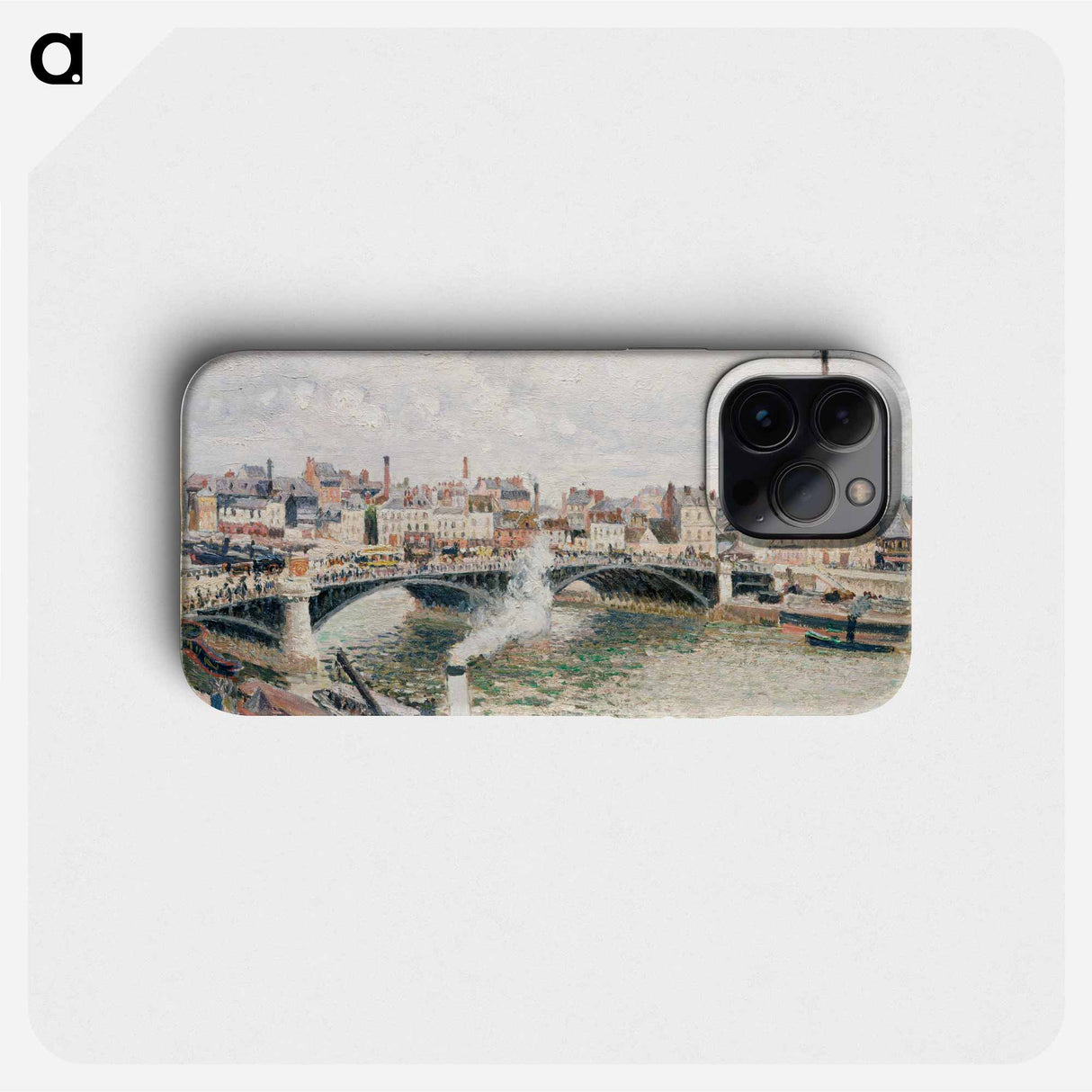 Morning, An Overcast Day, Rouen - Camille Pissarro Phone Case.