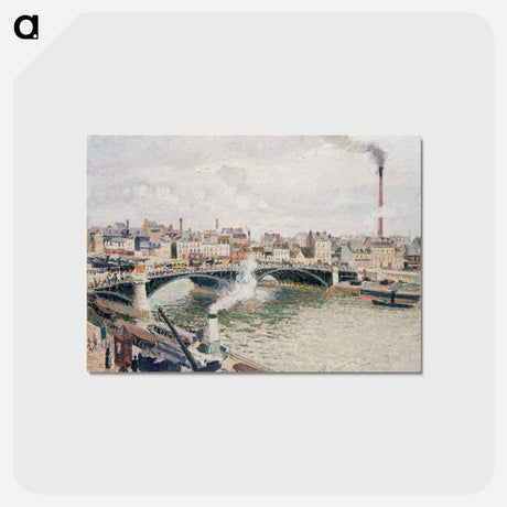 アートポストカード-Morning, An Overcast Day, Rouen - カミーユ ピサロ Postcard.