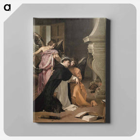 アートパネル-Temptation of St.Thomas Aquinas - ディエゴ ベラスケス Canvas.