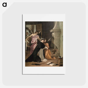 アートポストカード-Temptation of St.Thomas Aquinas - ディエゴ ベラスケス Postcard.