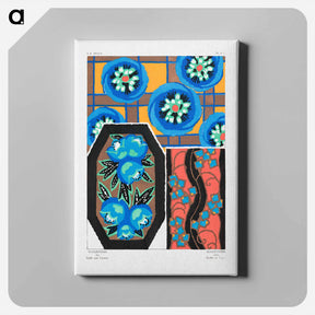 アートパネル-Suggestions pour étoffes et tapis: 60 motifs en couleur - E.A.セギー Canvas.