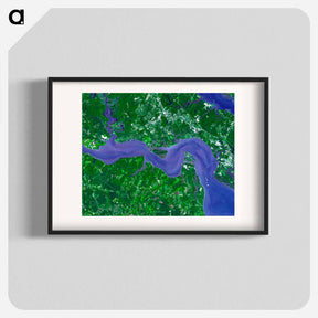 アートポスター-Jamestown Island, Virginia Colony
 - 上空からの地球 Poster.