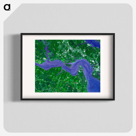 アートポスター-Jamestown Island, Virginia Colony
 - 上空からの地球 Poster.
