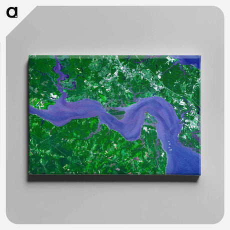 アートパネル-Jamestown Island, Virginia Colony
 - 上空からの地球 Canvas.