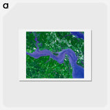 アートポストカード-Jamestown Island, Virginia Colony
 - 上空からの地球 Postcard.