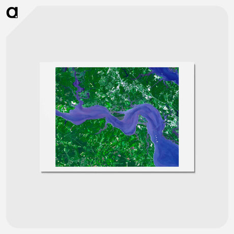 アートポストカード-Jamestown Island, Virginia Colony
 - 上空からの地球 Postcard.