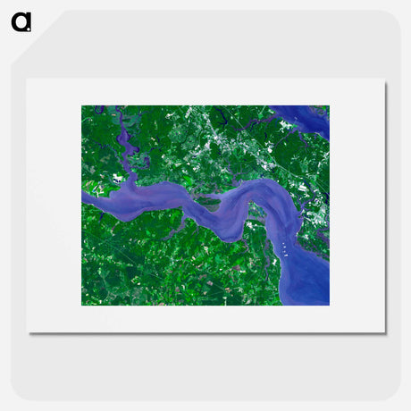 アートポスター-Jamestown Island, Virginia Colony
 - 上空からの地球 Poster.