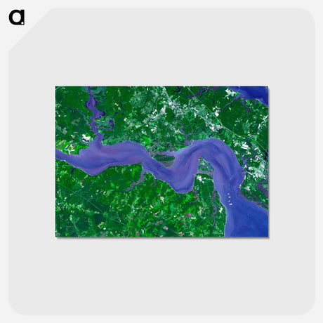 アートポストカード-Jamestown Island, Virginia Colony
 - 上空からの地球 Postcard.