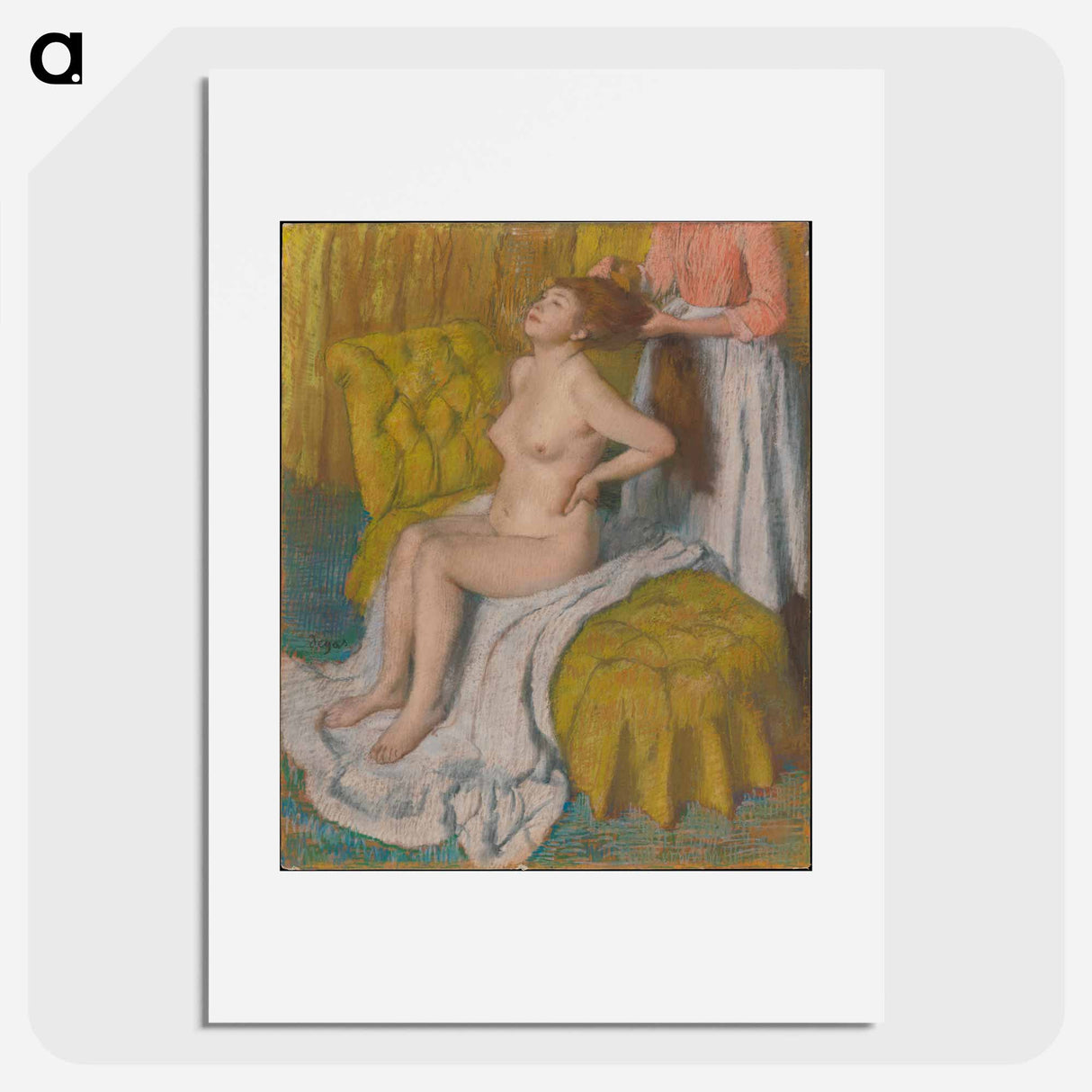 Woman Having Her Hair Combed - Edgar Degas Poster.