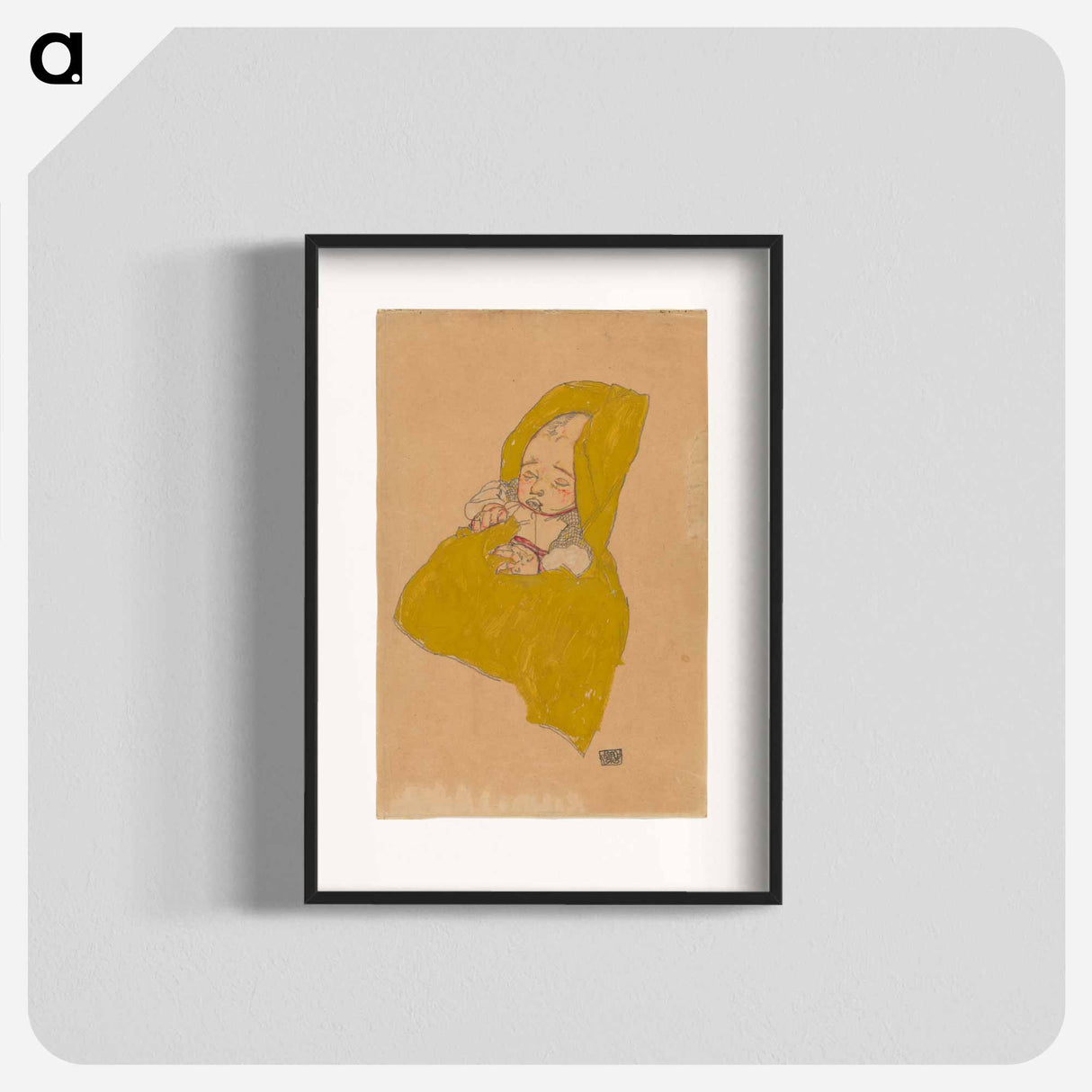 Säugling im Wickelpolster - エゴン シーレ Poster.