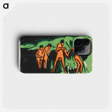 Bathers Throwing Reeds - エルンスト ルートヴィヒ キルヒナー Phone Case.