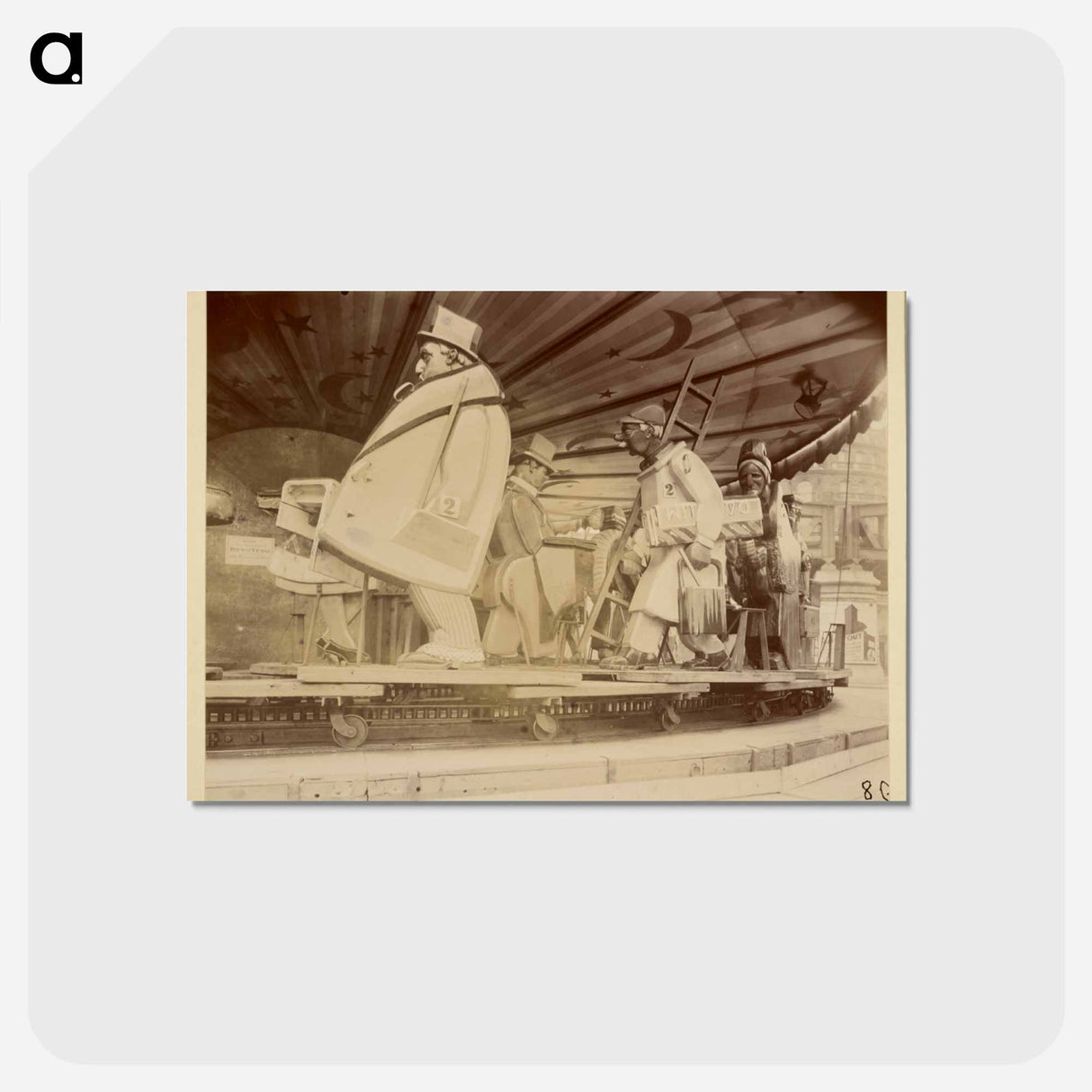 アートポストカード-Fête du Trone
 - ウジェーヌ アジェ Postcard.
