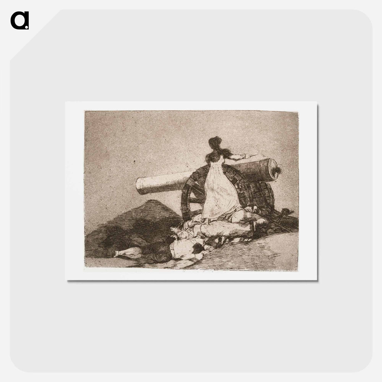 アートポストカード-Mikä rohkeus! - フランシスコ デ ゴヤ Postcard.
