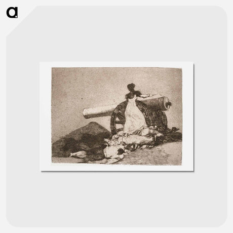 アートポストカード-Mikä rohkeus! - フランシスコ デ ゴヤ Postcard.