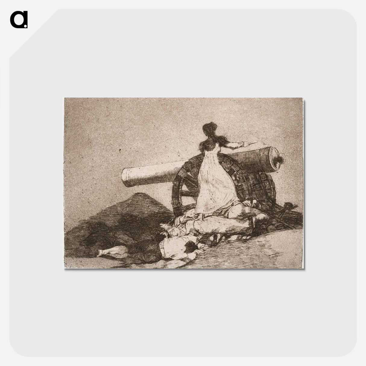 アートポストカード-Mikä rohkeus! - フランシスコ デ ゴヤ Postcard.
