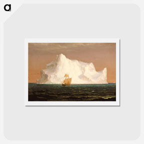 アートポストカード-The Iceberg - フレデリック エドウィン チャーチ Postcard.