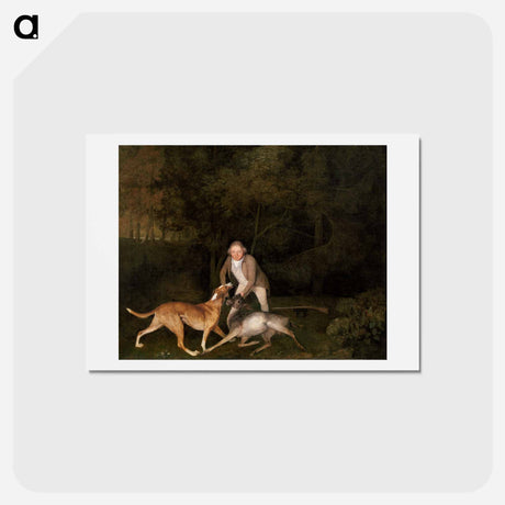 アートポストカード-Freeman with Dying Doe and Hound
 - ジョージ スタッブス Postcard.
