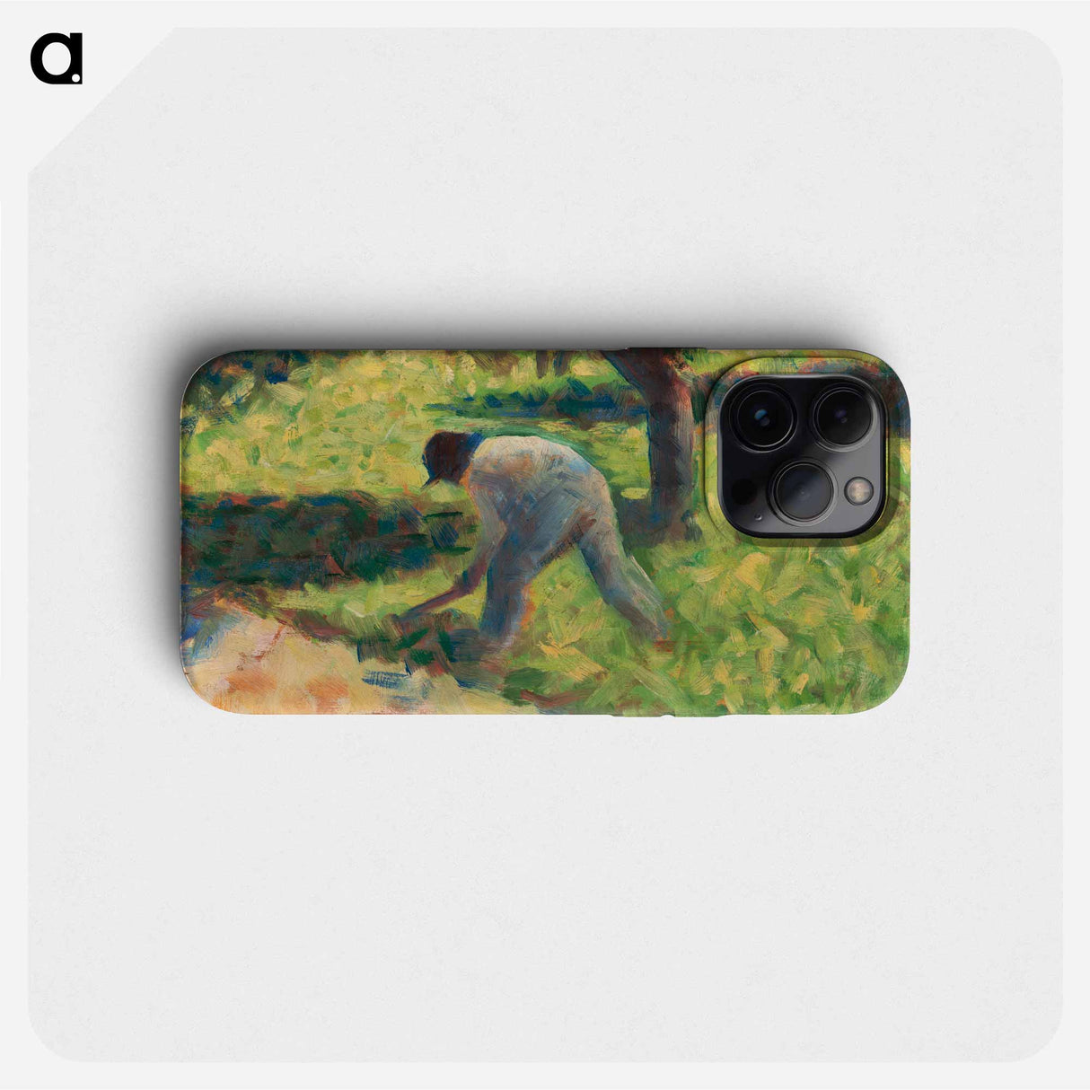 Peasant with a Hoe - Georges Seurat Phone Case.