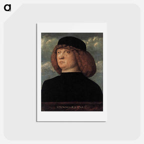 アートポストカード-Portrait of a Young Man - ジョヴァンニ ベッリーニ Postcard.
