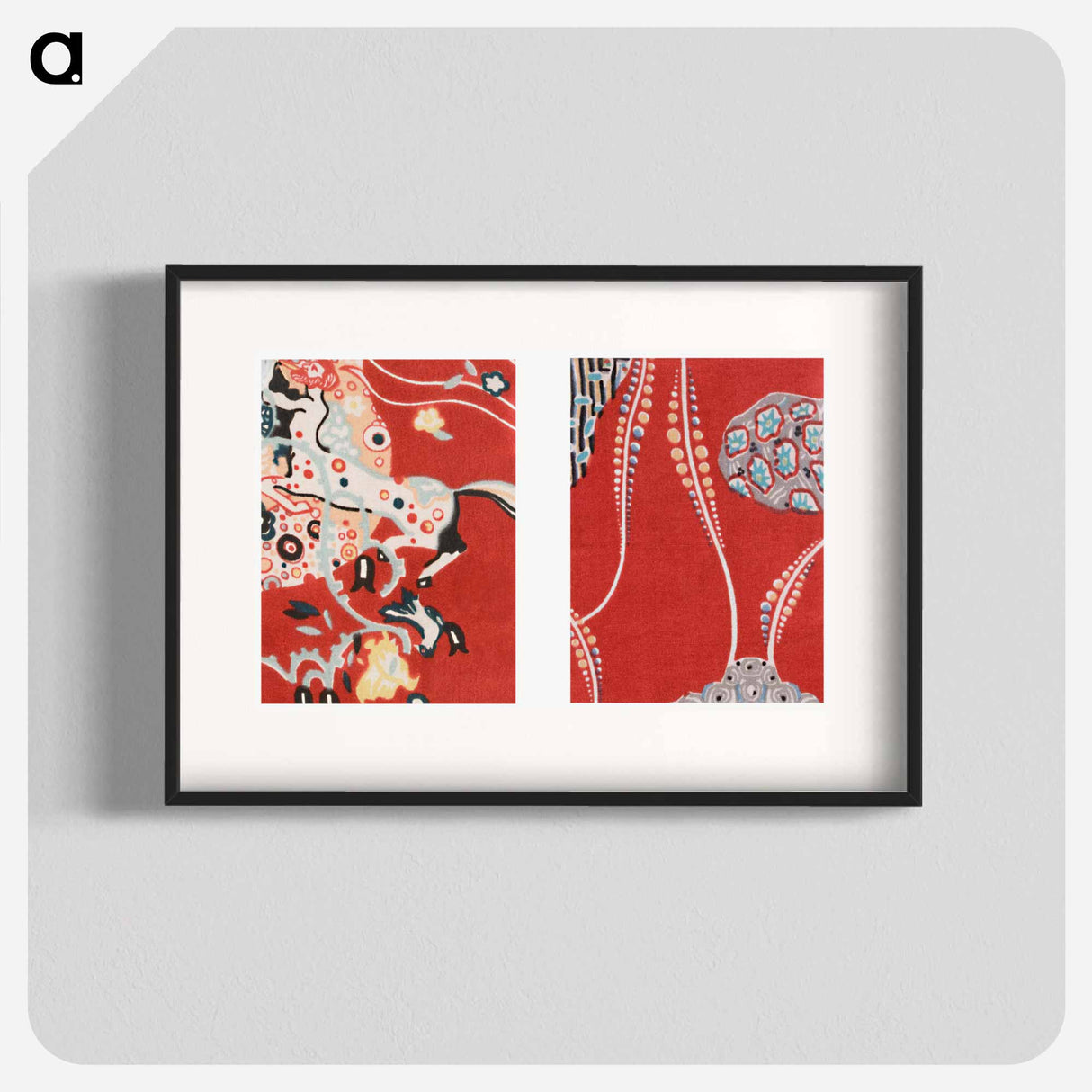 アートポスター-Textile sample by Gustav Klimt - グスタフ クリムト Poster.