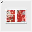 アートポストカード-Textile sample by Gustav Klimt - グスタフ クリムト Postcard.