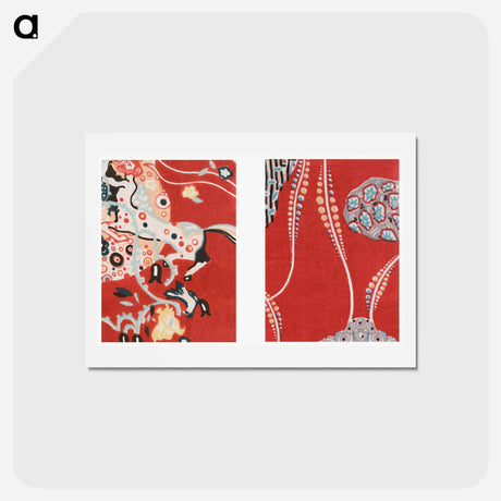 アートポストカード-Textile sample by Gustav Klimt - グスタフ クリムト Postcard.