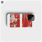 Textile sample by Gustav Klimt - グスタフ クリムト Phone Case.