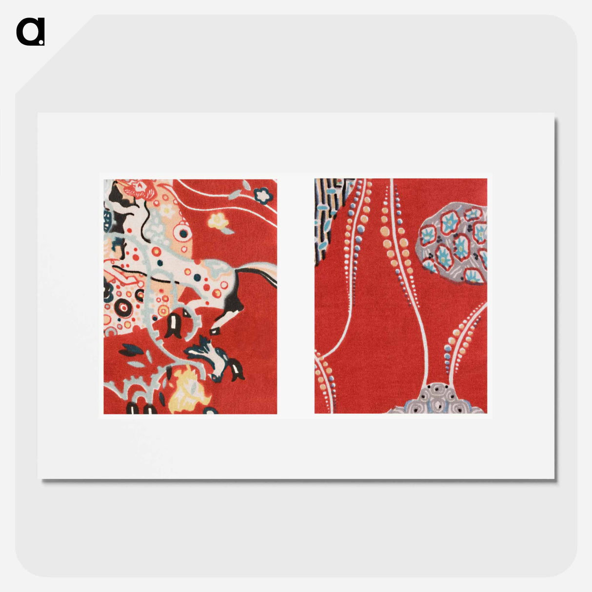 アートポスター-Textile sample by Gustav Klimt - グスタフ クリムト Poster.