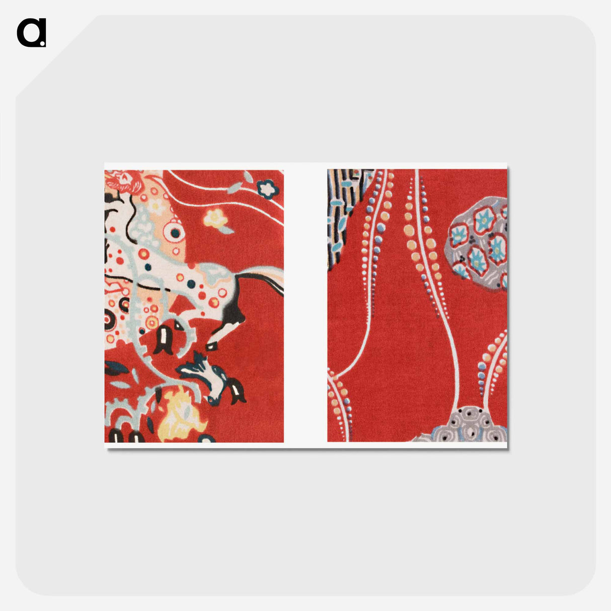 アートポストカード-Textile sample by Gustav Klimt - グスタフ クリムト Postcard.