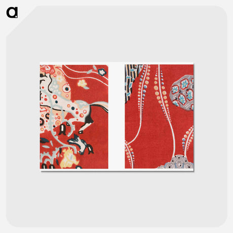 アートポストカード-Textile sample by Gustav Klimt - グスタフ クリムト Postcard.