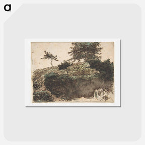 アートポストカード-Landscape, Vichy - ジャン フランソワ ミレー Postcard.