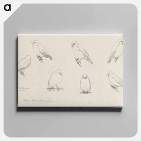 アートパネル-The canaries sketch - ユリー デ フラーハ Canvas.