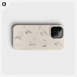 The canaries sketch - Julie de Graag Phone Case.