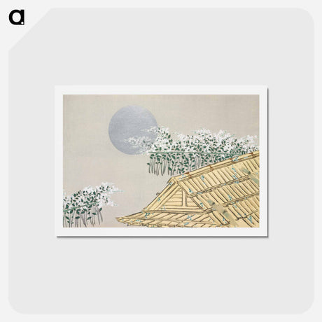 アートポストカード-House from Momoyogusa–Flowers of a Hundred Generations - 神坂 雪佳 Postcard.