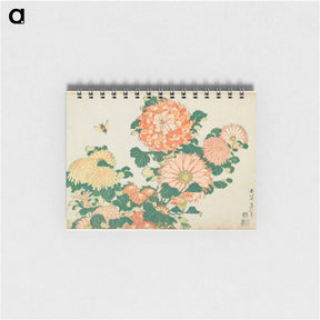 アートメモ帳-Chrysanthemums and Horsefly - 葛飾 北斎 Memo.