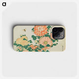 Chrysanthemums and Horsefly - 葛飾 北斎 Phone Case.