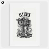 Design for an ex-libris by Antonius Johannes Maria Hagemeijer: camel - Leo Gestell Poster.