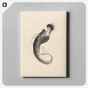 アートパネル-Femme a la torque ornee - オディロン ルドン Canvas.