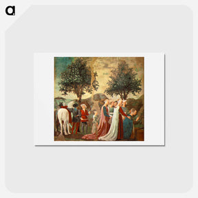 アートポストカード-Procession of the Queen of Sheba - ピエロ デラ フランチェスカ Postcard.