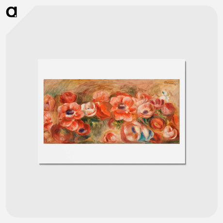 アートポストカード-Anemones - ピエール オーギュスト ルノワール Postcard.
